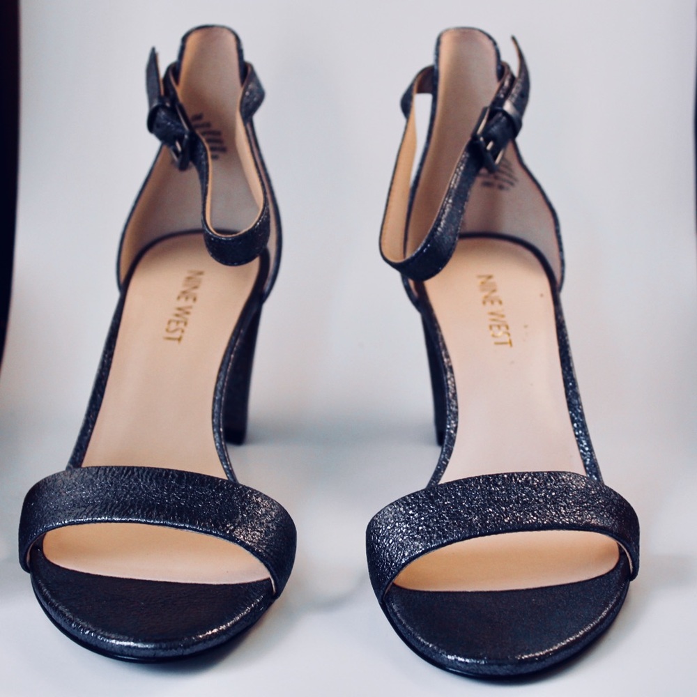 Steel heels with ankle strap